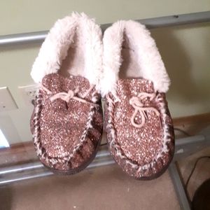 Kids Pink Sparkling Slippers,Joe Fresh,sizeMed1-2
